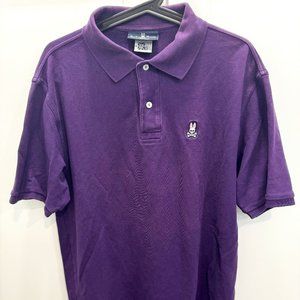 Vtg Psycho Bunny Men's Classic Polo Shirt 100% Pima Cotton Purple Size 8 2XL